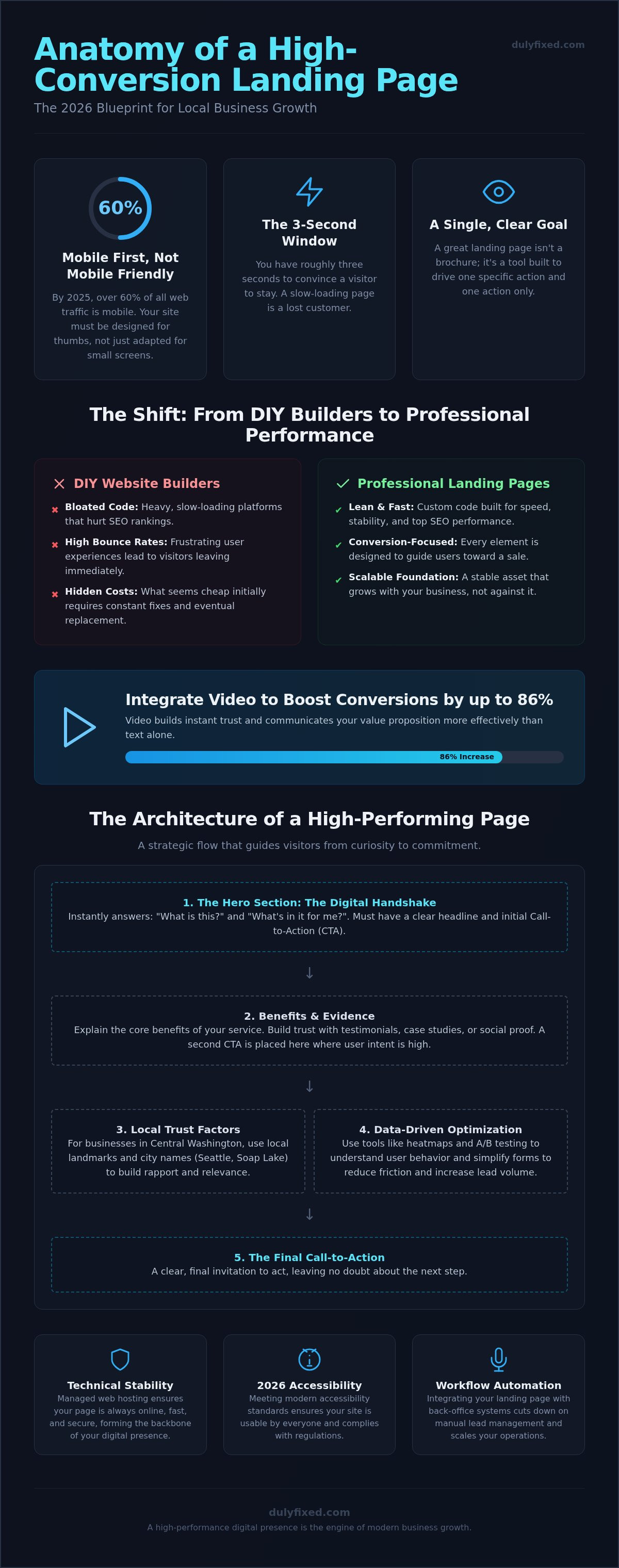 Professional landing page design